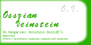osszian veinstein business card